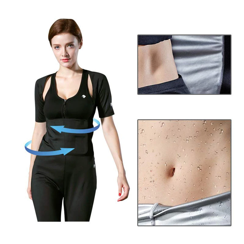 Женская футболка для занятий йогой облегающая с коротким рукавом и поясом