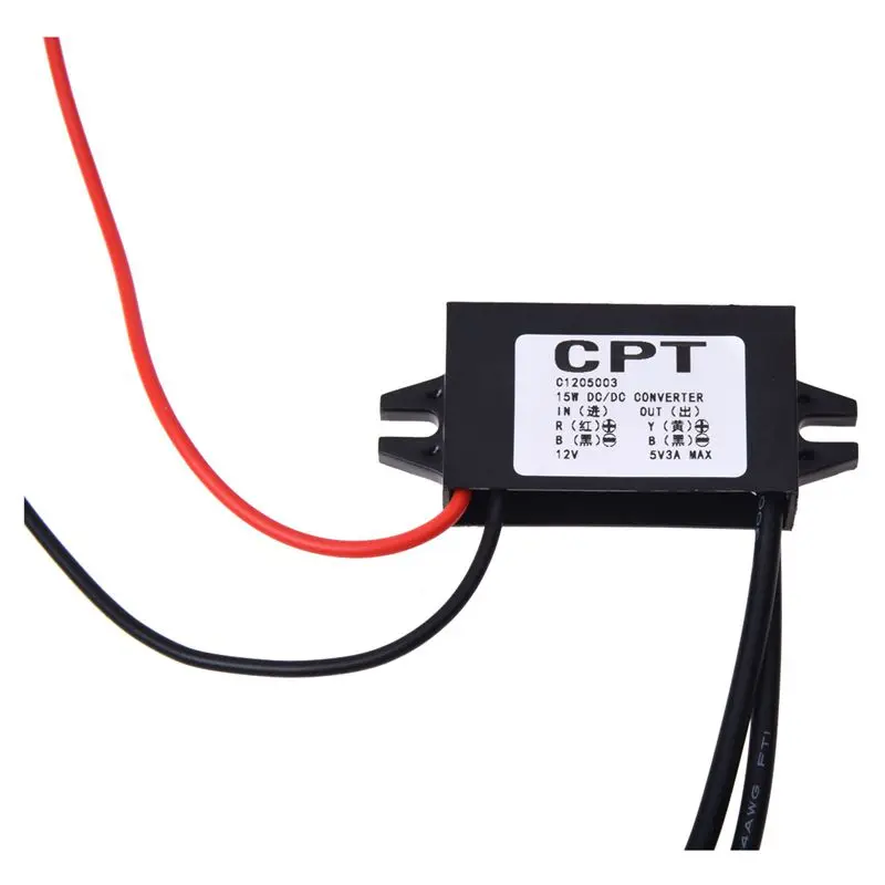 Преобразователь постоянного тока 12 В до 5 пост 3A двойной с 2 портами (стандарт для