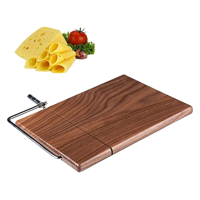 Ломтерезка для сыра резчик из дерева Sapele с прочной проволочной разделочной