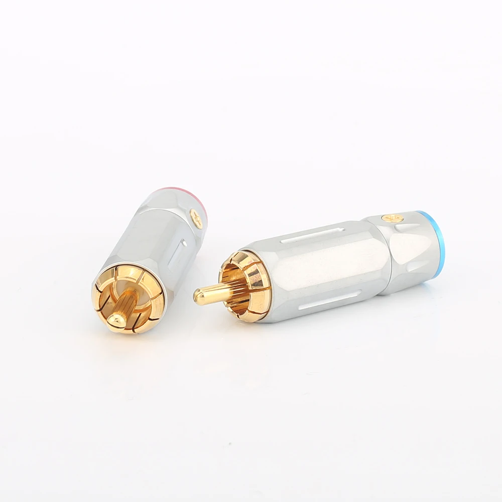 Аудиокабель 24 К позолоченный RCA аудио разъем аналоговый кабель HIFI 10 мм rca
