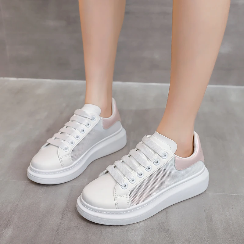 

2021 Summer Women Sneakers White Tennis Women Shoes Canvas Slip on Female Row Shoes Platform Flats Casual Ladies Vulcanize Shoes