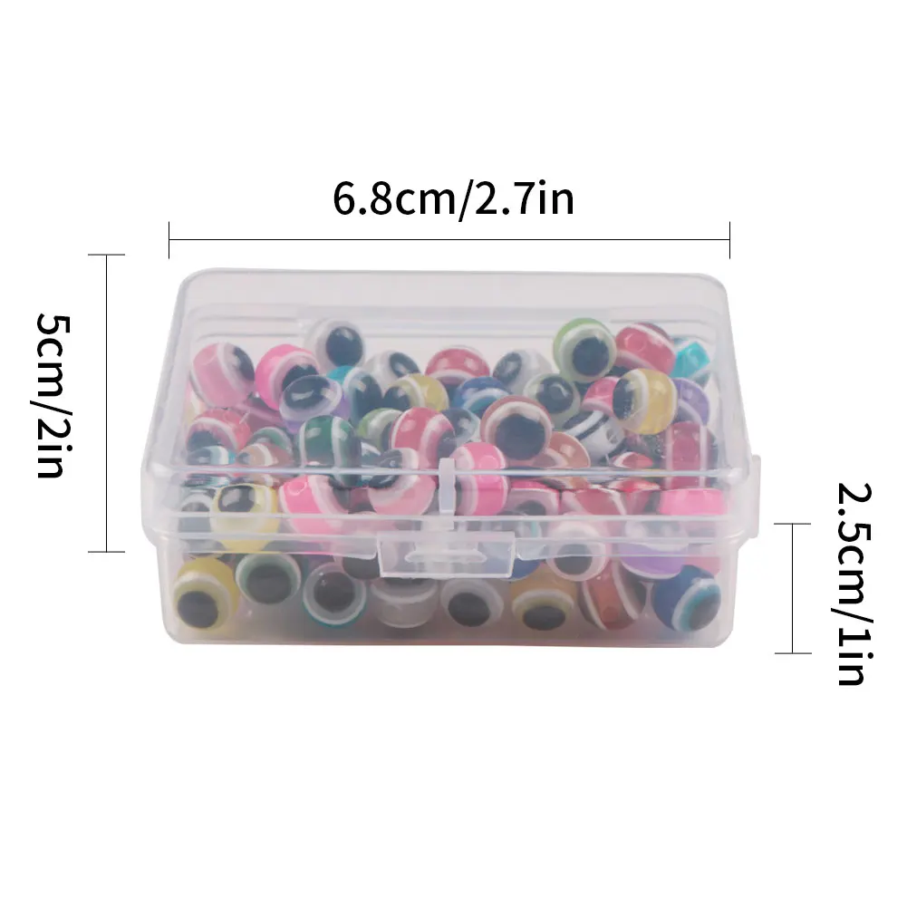 

100PCS Fishing Line Beads Fisheye Lampwork Bead Rigs Taxes DIY Fishing Kit Slotted Bead Fly Tying Fishing Lure Tackle Colorful