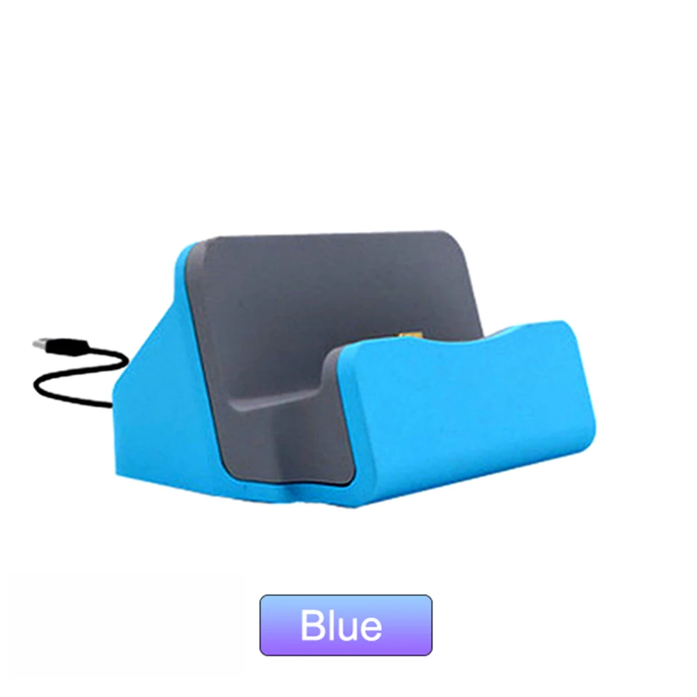 Blue Usb-кабель, Подставка для зарядки IPhone X, 8, 7, 6, для Xiaomi, Android, type C, samsung, подставка, держатель, Зарядная база, док-станция - Цвет: Blue