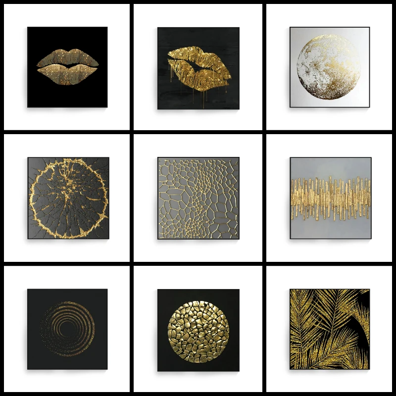 

Nordic Abstract Gold Luxury Abstract Painting Poster and Prints Wall Art Canvas Painting Decor Pictures for Home room Decoration