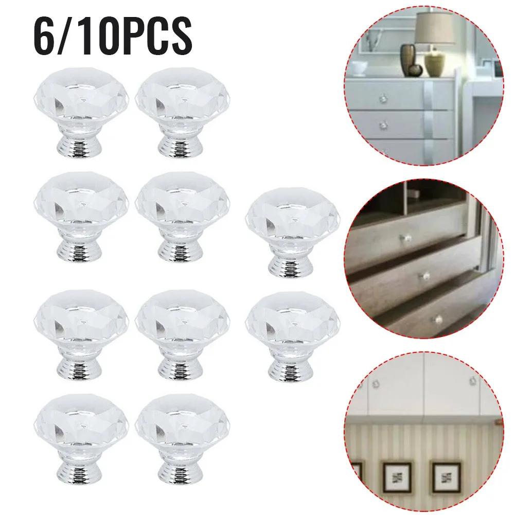

25*30mm 30mm Acrylic 6/10pcs Acrylic Zinc Alloy Clear For Drawer Cabinet