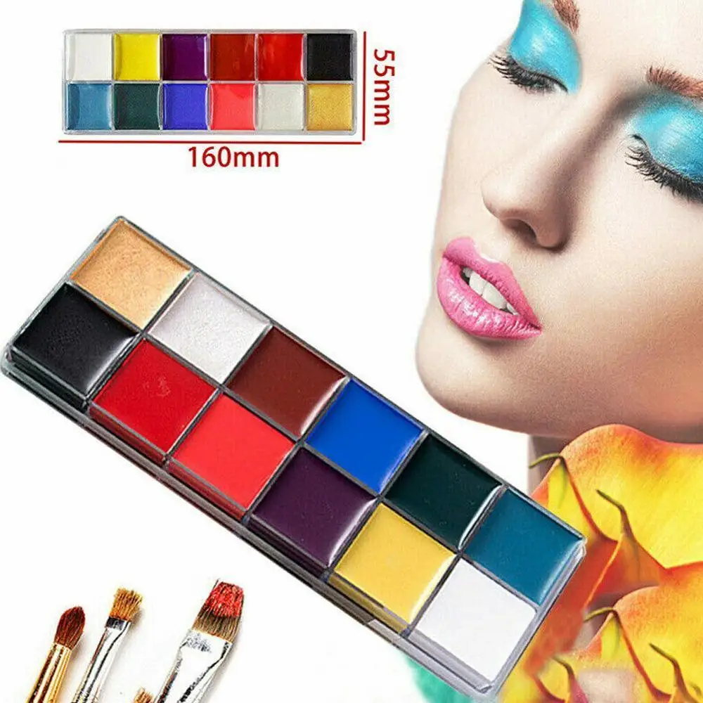 Тату Палитра для лица краска тела макияж масляная живопись искусство Хэллоуин