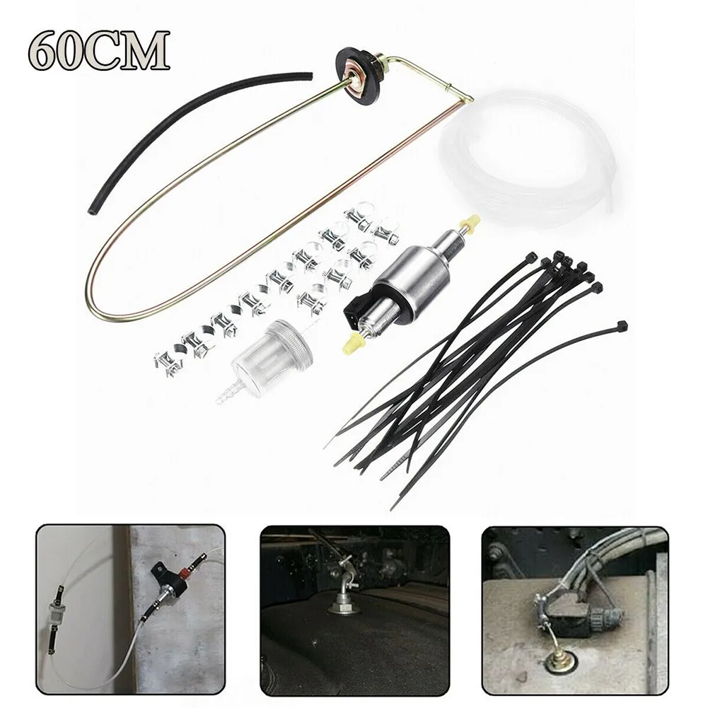 

10 XTightening Belt 1 Set 12 X Clamp Fuel Tank Sender 12V 60cm/23.6in For 12V 3-8KW Diesel