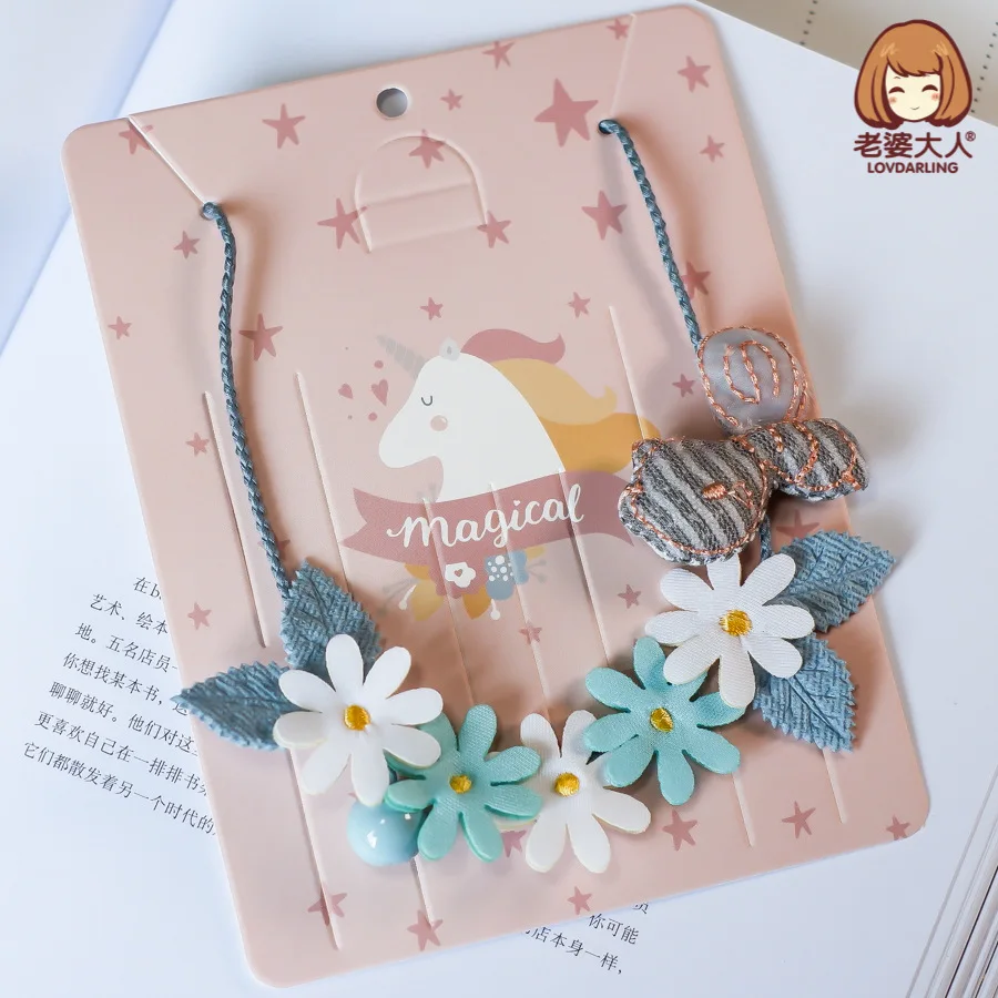 Детское красивое ожерелье чокер с цветами для девочек Милые вечерние