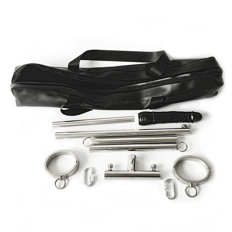 Эротический фаллоимитатор с открытой ногой из нержавеющей стали|Наручники и