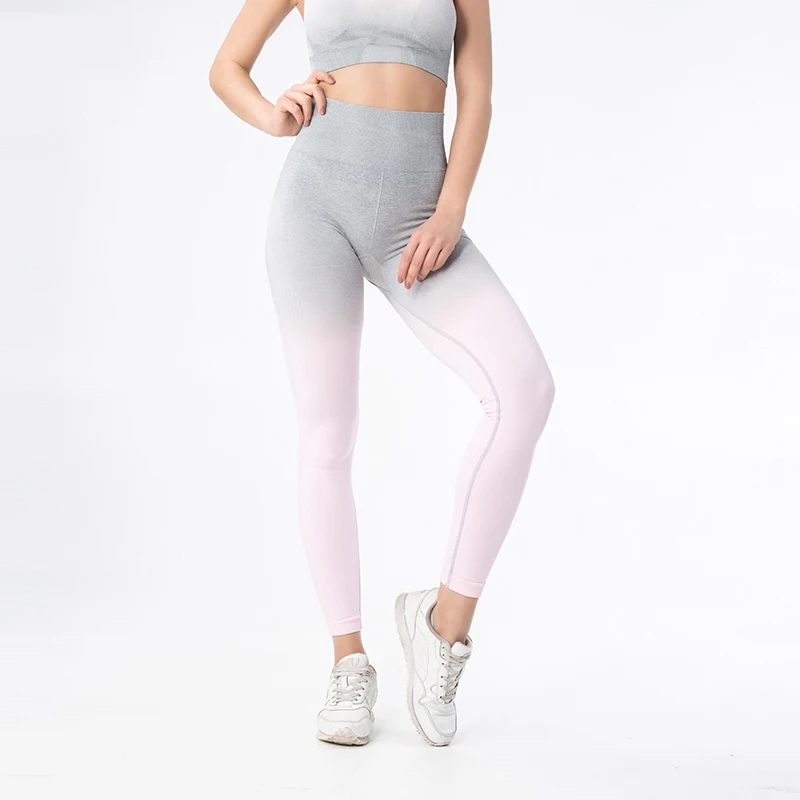 Pants gray powder Спортивный костюм женскийНабор из двух частейспортивные костюмы женскиебесшовныйкостюм для фитнесаКомплект одежды для йогиТренажерный зал - Цвет: Pants gray powder