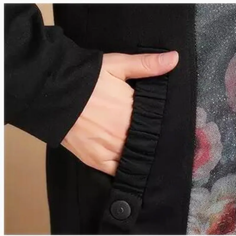 Женское длинное кружевное пальто толстая ветровка большого размера XL-5XL куртка