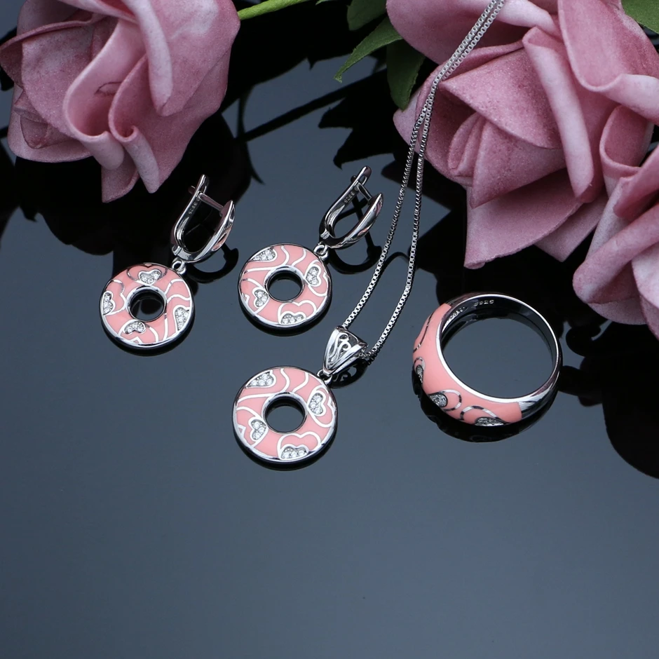 LMFALECA подлинное серебро 925 пробы ювелирные наборы романтическая Милая принцесса