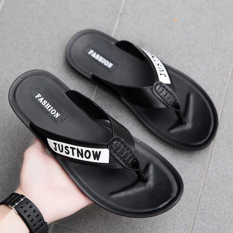 Мужские вьетнамки пляжные Нескользящие кожаные шлепанцы Zapatos Hombre повседневная