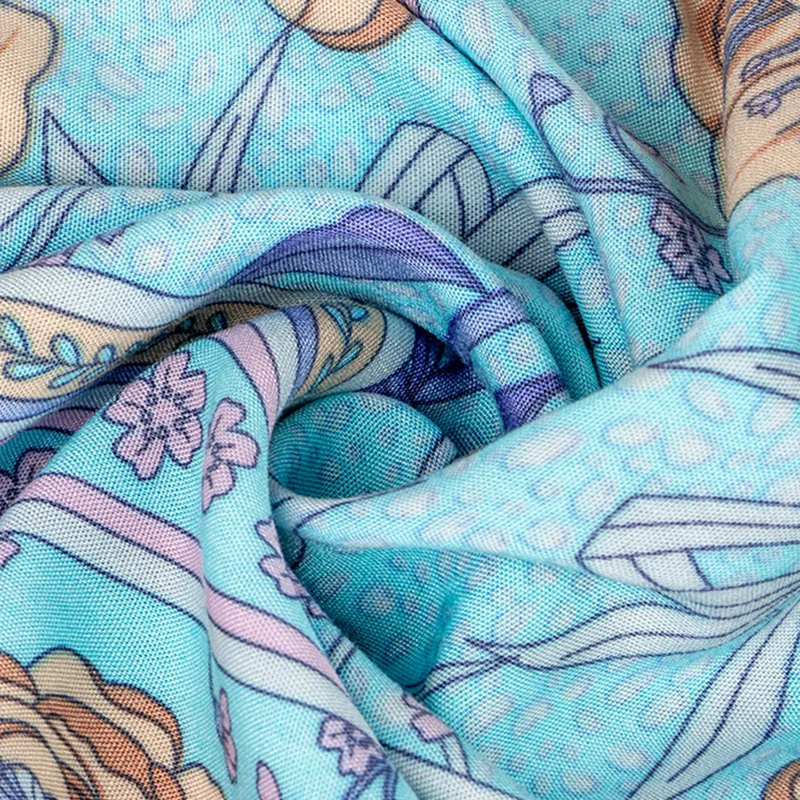 

2021 Spring New Bohemia Floral Dress Women Casual V Neck High Waist Half Sleeve Dress For Women Fashion Print Summer Dress