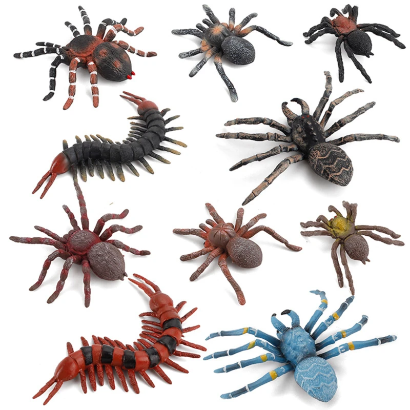 

Spoof Toys Party Props Funny Prank Toys Simulation Spider Centipede Reptile Insect Animal Model Tricky Decorative Ornaments