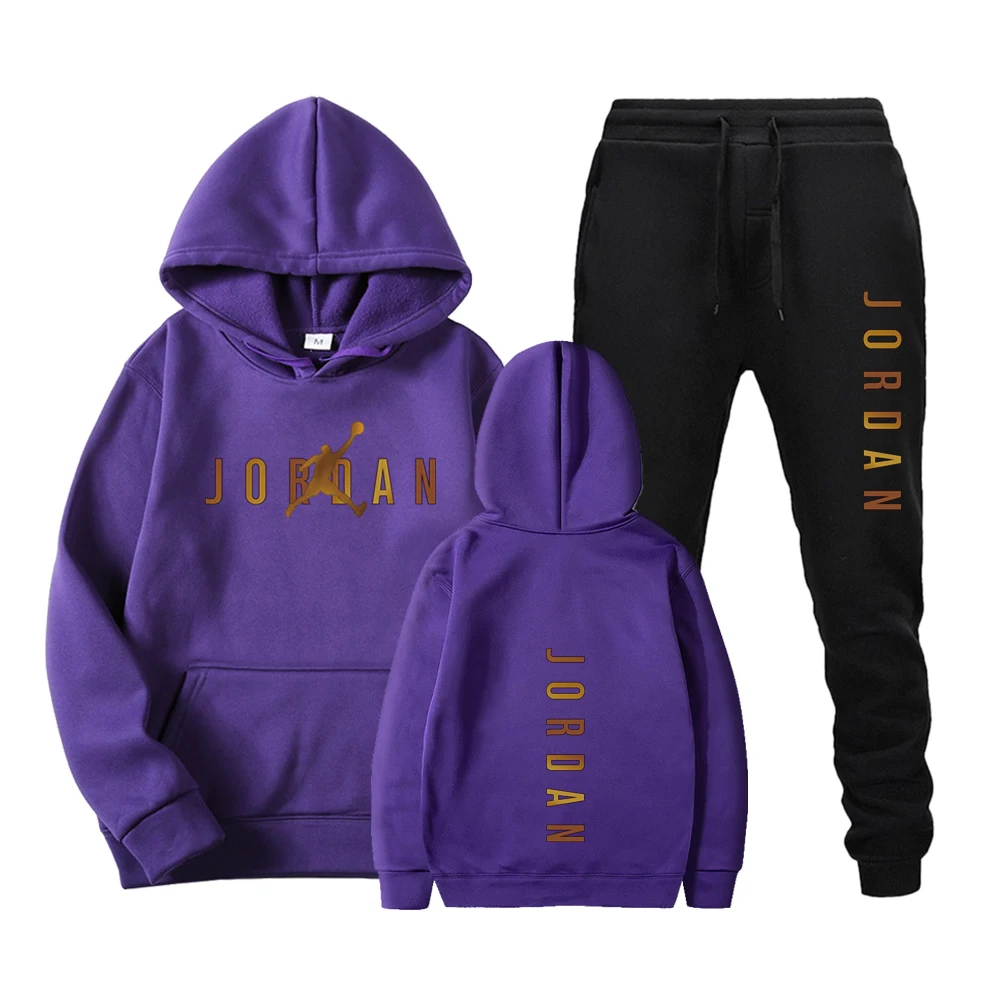 

Men's Clothing Harajuku Graphic Hoodies Pullover JORDAN Printing Fashion Sets Autumn And Winter Suit Tops Streetwear