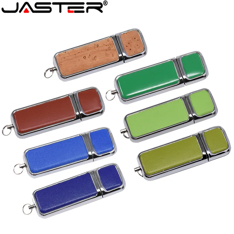 JASTER деловой металлический кожаный Usb флеш накопитель 4 ГБ 8 16 32 Гб флешка 64 заказ
