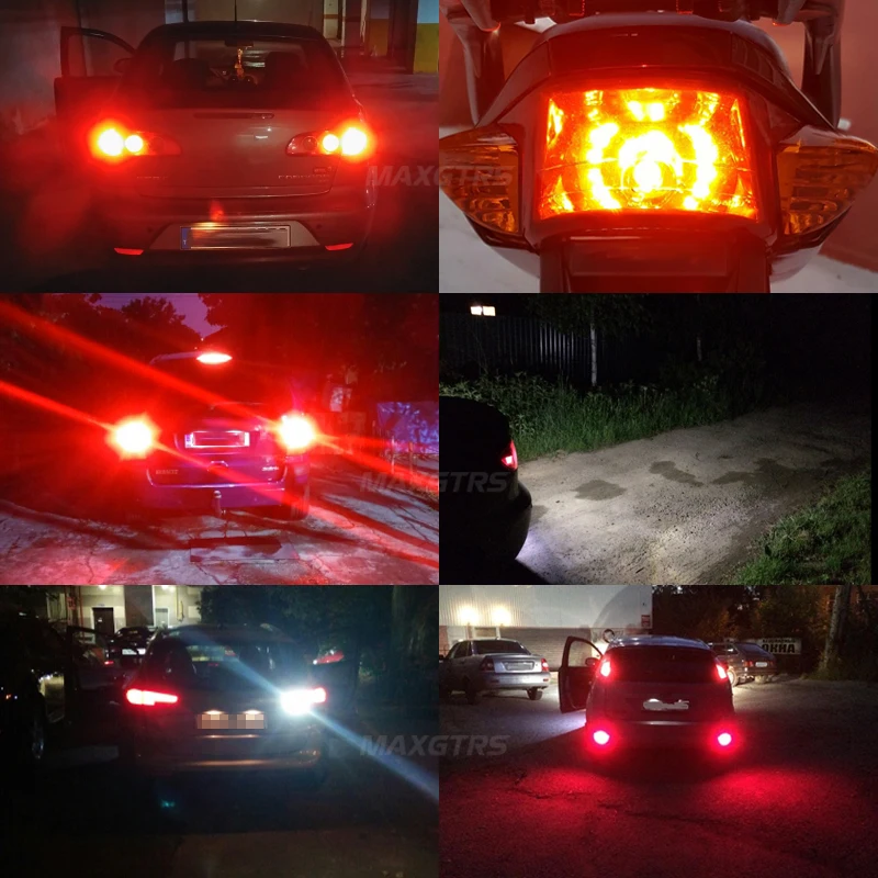 2 шт. светодиодные лампы 7443 7444 7440 7441 W21/5W 24 SMD 992 для указателей поворота заднего