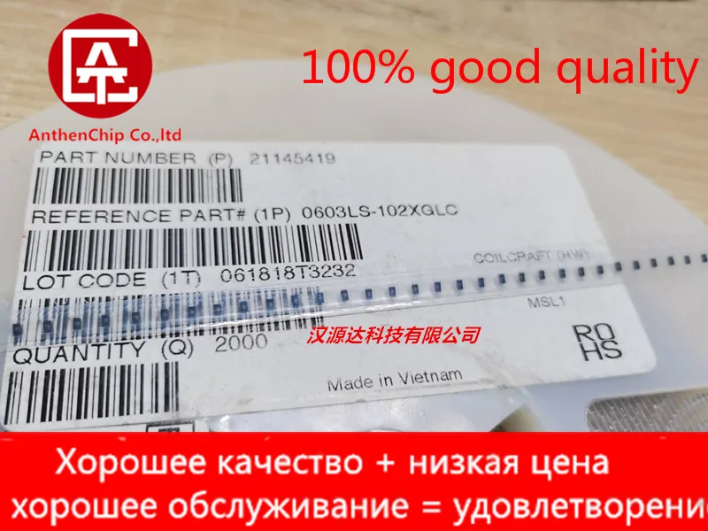 

10pcs real orginal new 0603LS-102XGLC Coil art original patch high frequency high inductance winding inductor 0603-1UH 2% 0.4A