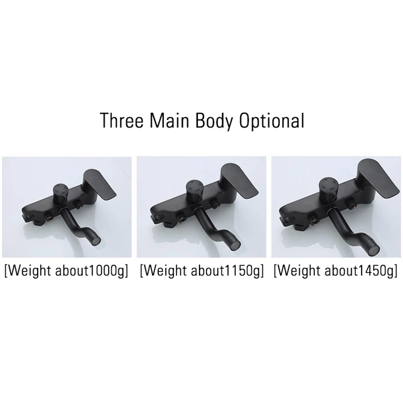 Набор для душа с Черной головкой смесители ванной комнаты настенный круглый