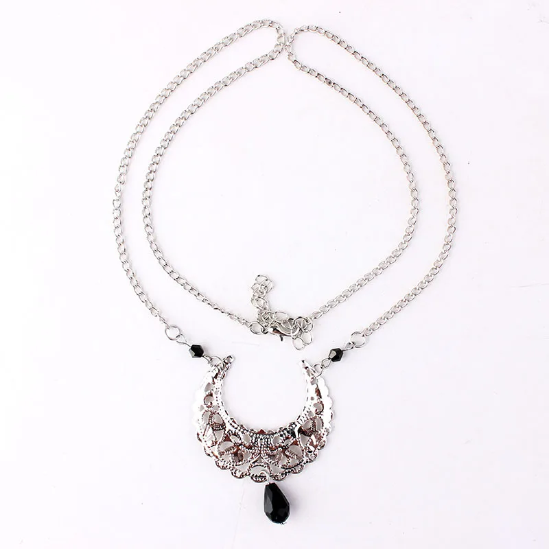 Женская повязка на голову в богемном стиле с кристаллами и полумесяцем |