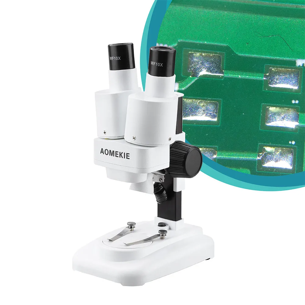 20X стерео микроскоп бинокулярный светодиодный инструмент для пайки печатных