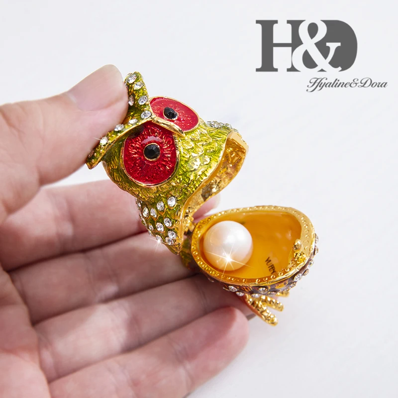 Рождественский подарок H &amp D шкатулка для украшений из эмали коллекционная