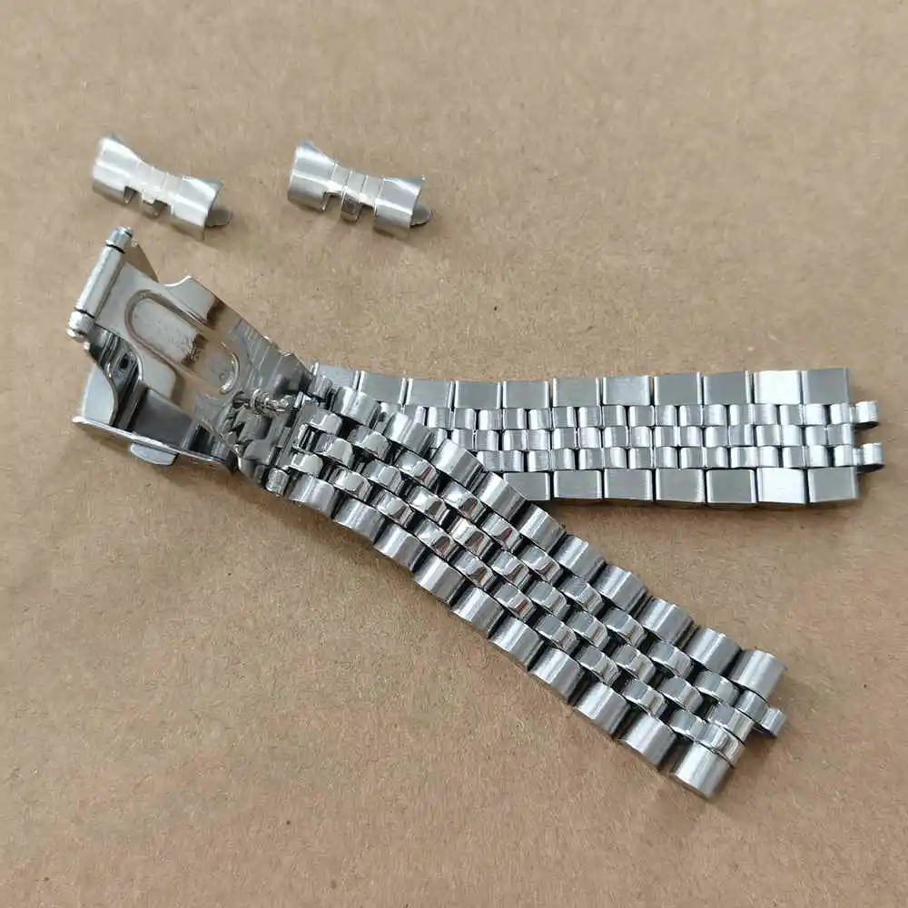 Brush Polish Stainless Steel 20mm 22mm Jubilee Curved End Watch Band Strap Fit For Seiko Skx 007 Skx 009  Watch