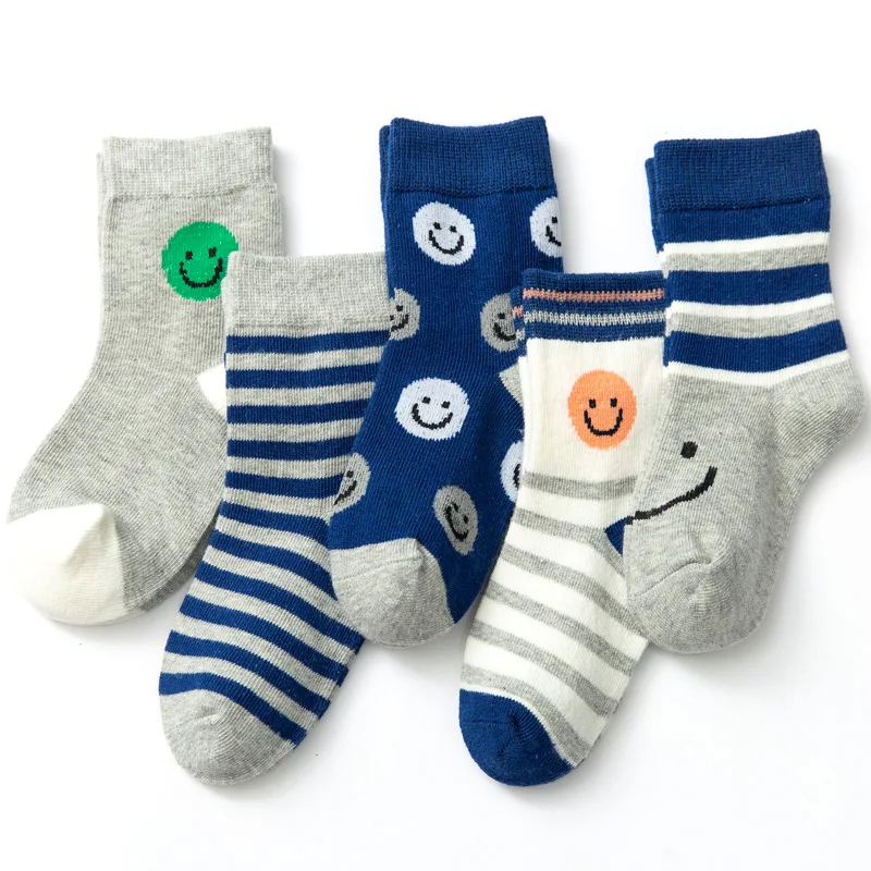 Детские носки для мальчиков и девочек От 1 до 12 лет Хлопковые малышей