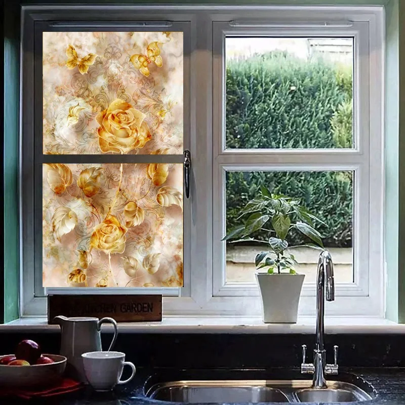 3D стеклянная пленка для окон наклейка на дверь современный Непрозрачный