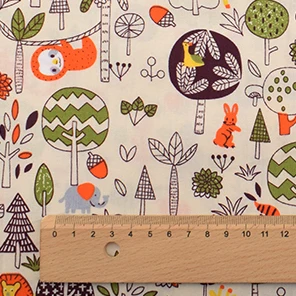 B 1 piece Chainho, серия Happy Animal мультфильм, печать твиловая, хлопковая ткань, Лоскутная Одежда для DIY шитья для малышей и детей - Цвет: B 1 piece