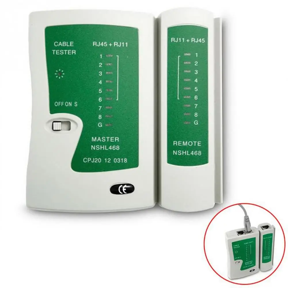 Кабельный тестер RJ45 RJ11 RJ12 CAT5 UTP LAN профессиональный детектор сетевых кабелей |