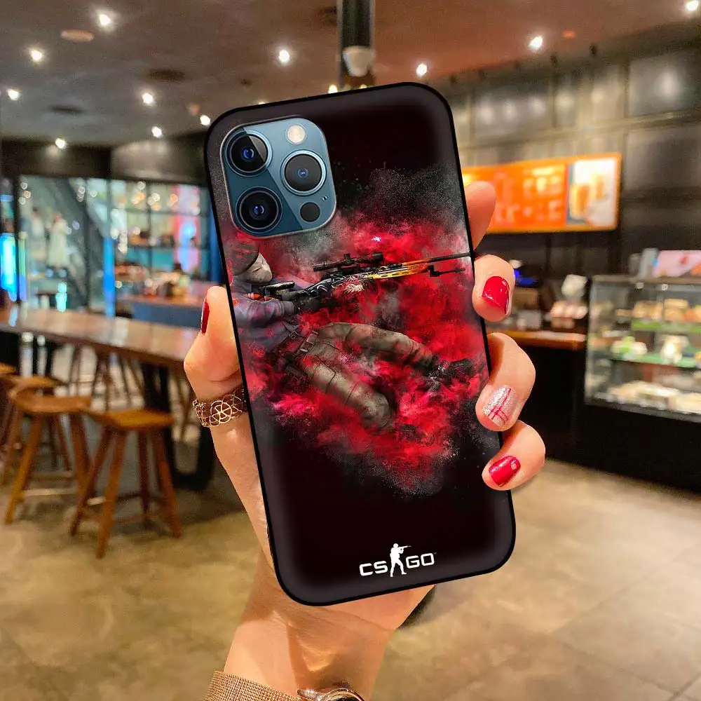 

Counter Strike Soft Luxury Phone Case for Iphone 11 12 Pro Max Mini SE XR X XS 8 7 6 5 5c Plus Back Cover Coque Fundas Shell Bag