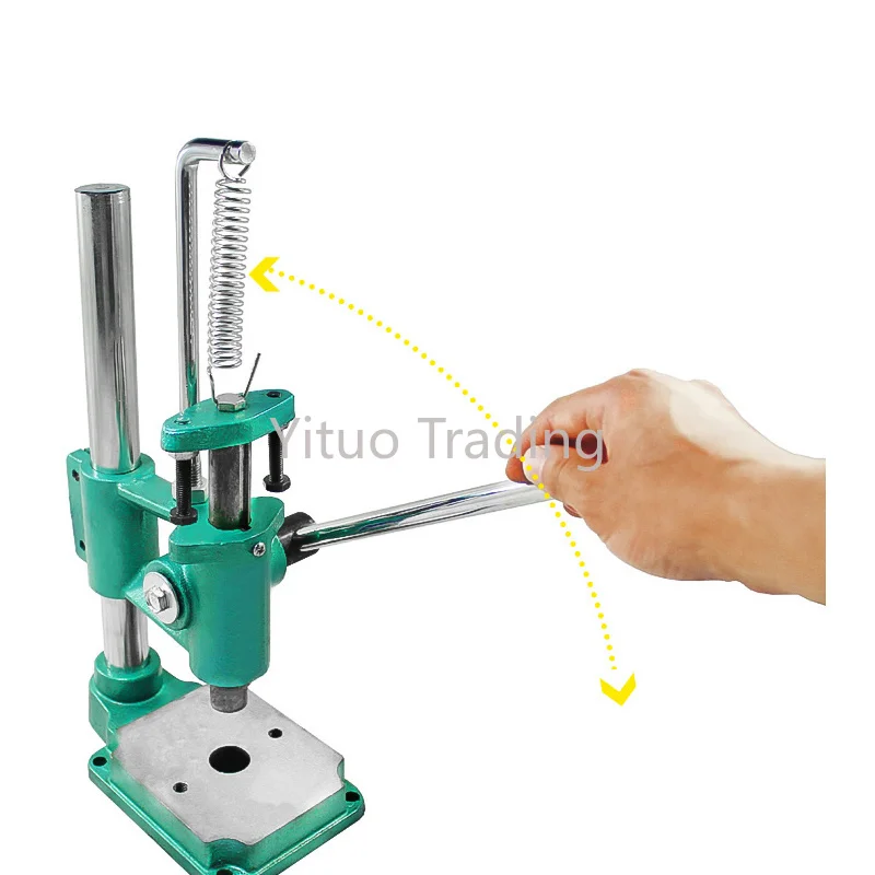

Manual Press Desktop Small Industrial Mini Punch Adjustable Height JM-16 Square Head Round Head Press Alloy Rocker Arm