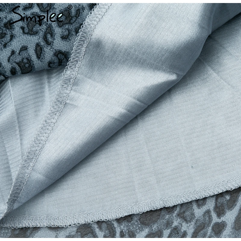 Женское летнее леопардовое длинное платье Simplee сексуальное вечернее шифоновое