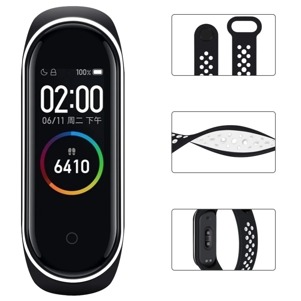 Сменный силиконовый спортивный ремешок для Xiaomi Mi Band 3 4 | Электроника