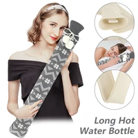 hot water bag water injection rubber warm long strip water bag hand bottle for waist hand foot warming therapy warmer bags