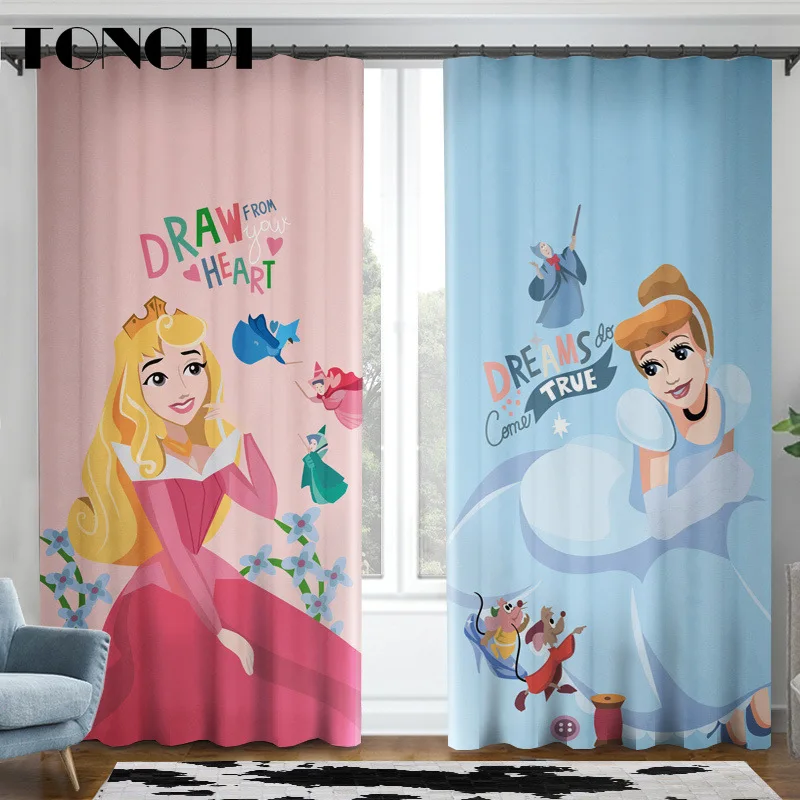 TONGDI Экологичная занавеска С цифровой печатью Затемняющая для детей элегантный