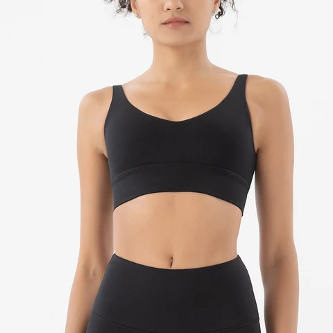 SOISOU SEY SEXY Top Mujeres Nylon Blanco Top Bura de deportes transpirables para mujeres Corsé Gyset Bralette Retacción de cofre extraíble 15 colores