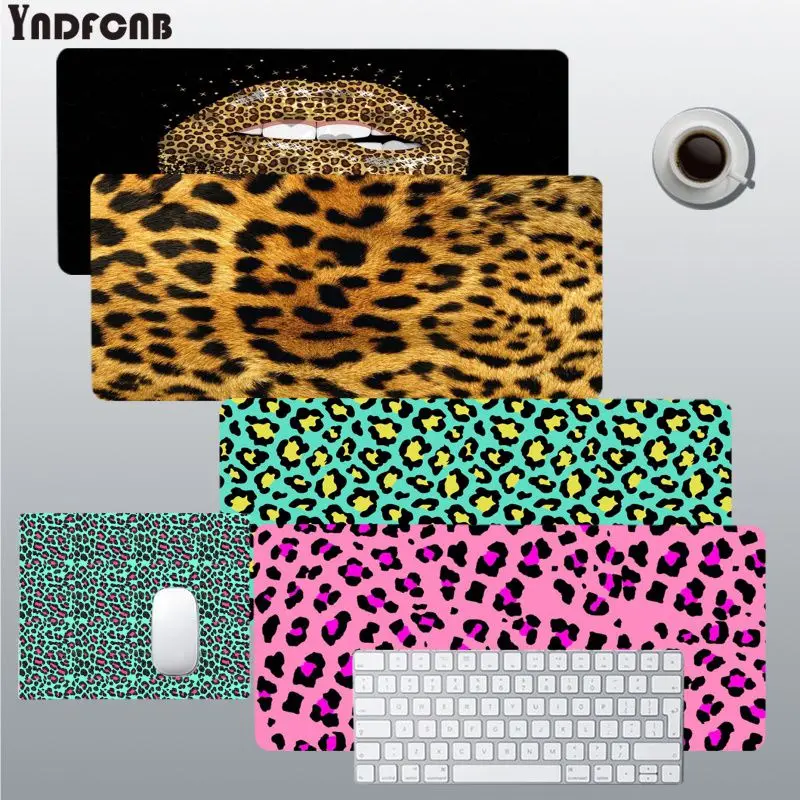 

YNDFCNB Leopard color print pink PC Mouse Pad Super Creative Tide Large Game Size for mouse pad Keyboard Deak Mat for Cs Go LOL
