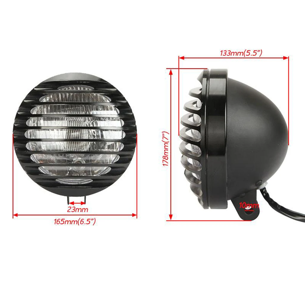 

12V Motorcycle Bike Halogen Headlight Lamp for Harley Chopper Pack of 1