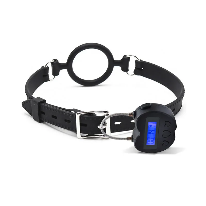 Электронный БДСМ бондаж таймер замок наручники анклеты кляп для рта фиксация