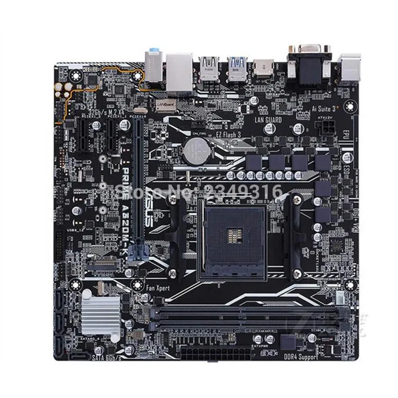 Оригинальная материнская плата для ASUS PRIME A320M-K с разъемом AM4 DDR4 USB3.0 SATA3 A320 |