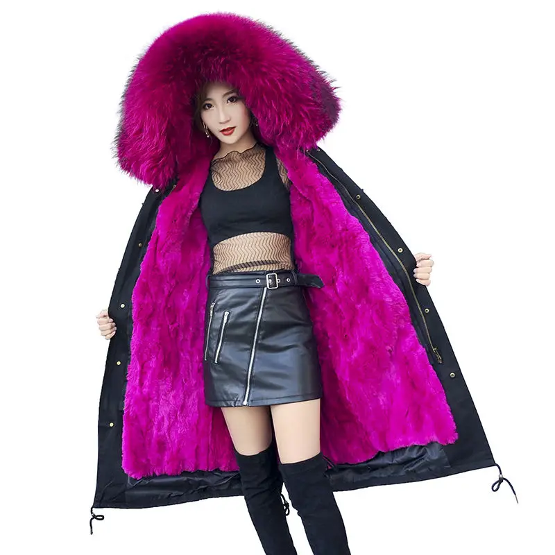 Женское зимнее Полушерстяное пальто с воротником из натурального меха|Женские