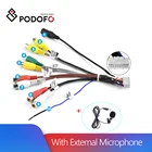 9-головочный выходной кабель RCA Podofo для микрофона Android с внешним микрофоном и разъемом для стереокабеля