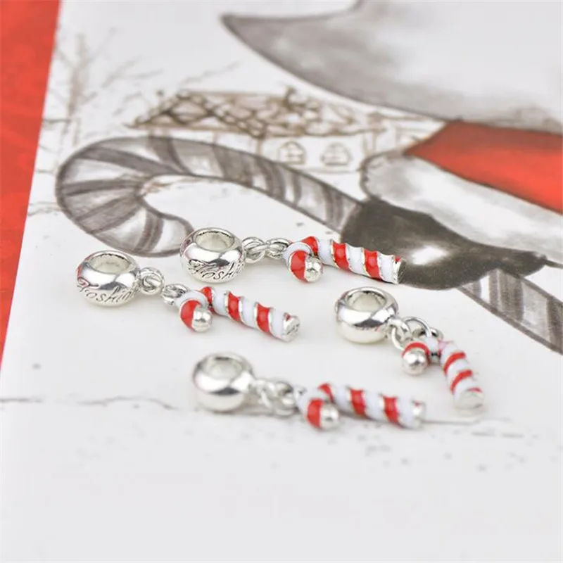 5 шт./пакет эмаль костыль рождественские обереги амулеты DIY модных аксессуаров