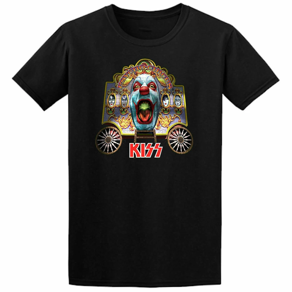 Kiss Band Psycho Circle 1998 дизайнерские футболки черная футболка Размеры S 3Xl унисекс