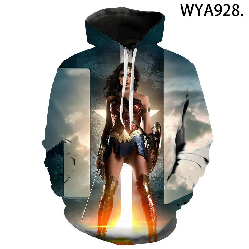 

Hoodies Pullover Long Sleeve Men Women Children Cool Wonder Movie Sweatshirt 3D Print Streetwear Casual Hoody Boy Girl Kids Tops