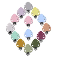 kovict 102050pcs leaf silicone pacifier clip food grade clamps diy pacifier chain necklace baby care teethers toys accessories