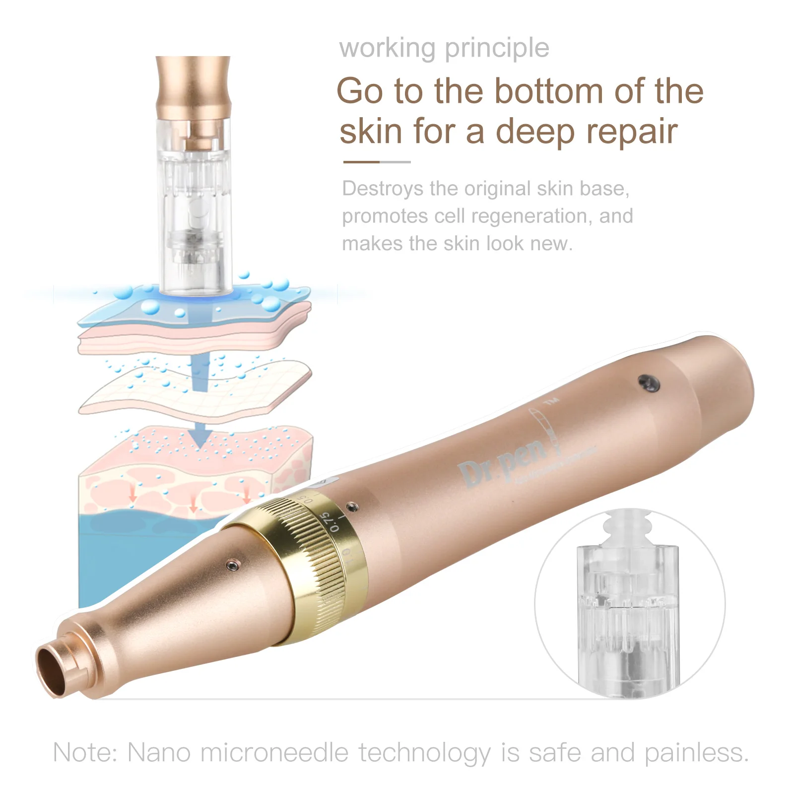 Д р ручка Ultima M5 C авто дермы машина микро Дерма роллер Системы терапии Microneedling пера